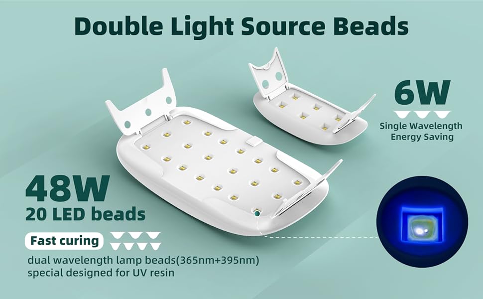 ISTOYO UV Light for Resin, 48W Large Size Dual Wavelength UV Resin