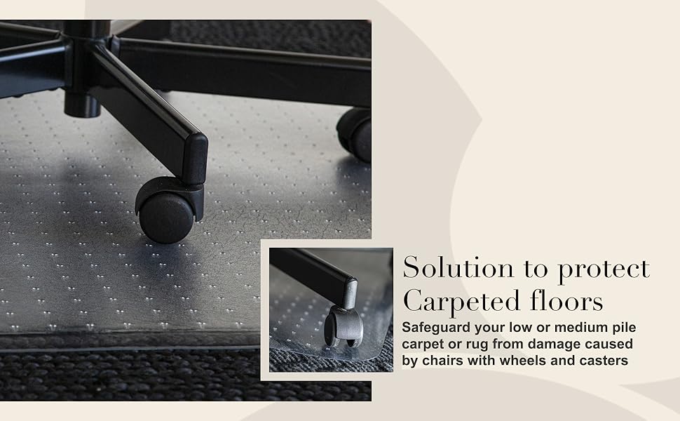 Office Chair Mat for Carpet Heavy Duty AntiSlip Floor Mat Carpet