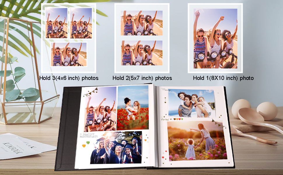 SelfAdhesive Photo Album Scrapbook with 40 Pages for Father's Day Family, Wedding, and Birthday