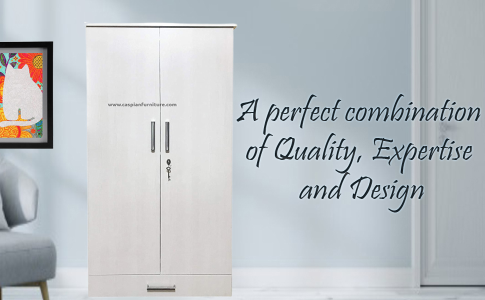 2 Door wardrobe, Caspain Furniture, bedroom furniture, wardrobe, teak wood wardrobe