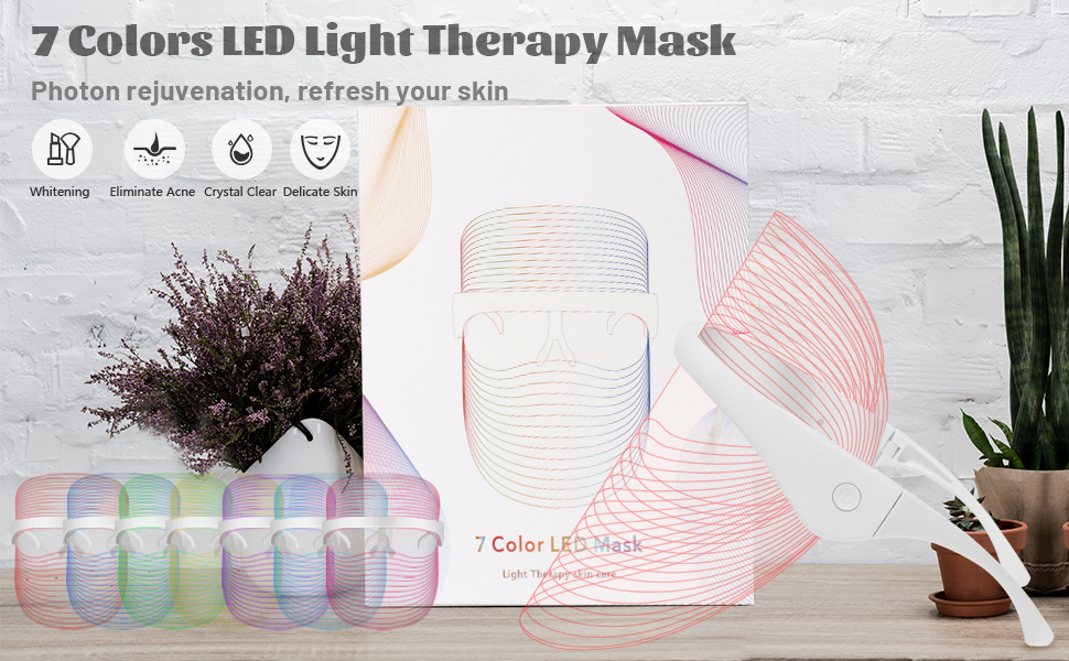 7 Color Led Face Mask Light Therapy