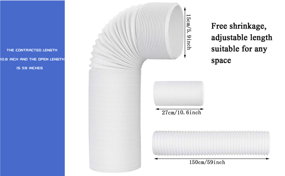 Exhaust Hose for Portable Air Conditioner Vent Hose Extension Kit Flexible Air Hose 5.9 Inches