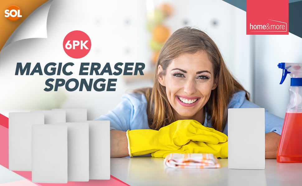 6pk Magic Eraser Sponge for Walls Magic Sponges for Cleaning Magic