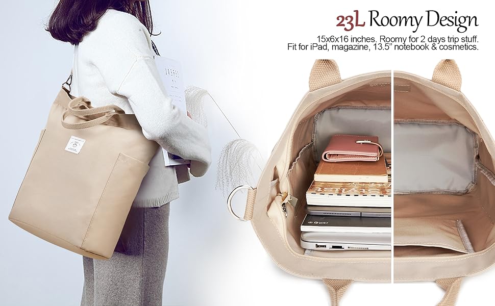 KALIDI Women's Totes Carry Shoulder Bag Handbag Canvas Casual Crossbody