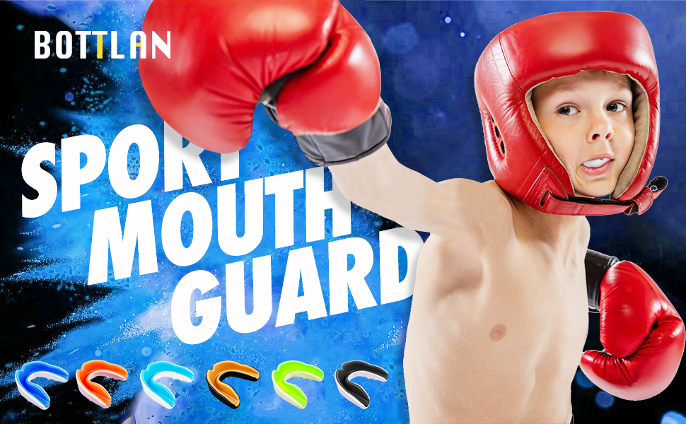 6Pack Kids Mouth Guard with Case, Youth Football Mouth