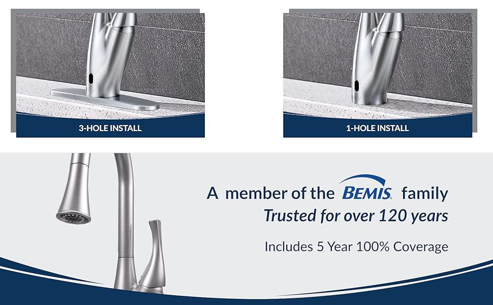 Bio Bidet by Bemis Flow X Motion Activated SingleHandle PullDown