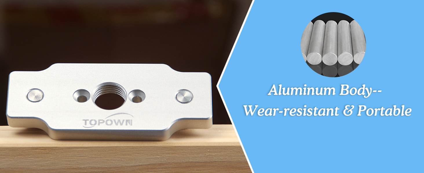 TOPOWN Aluminum Dowel Jig Kit Floating Shelf Bracket Jig 1/2 Inch Dowel