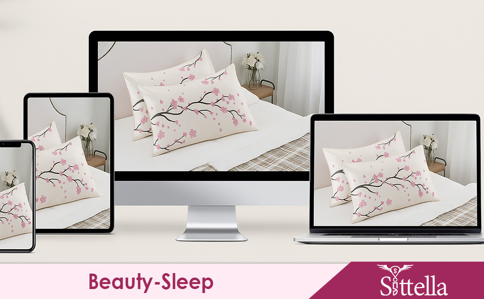 pillow cover , new , white cover ,silk