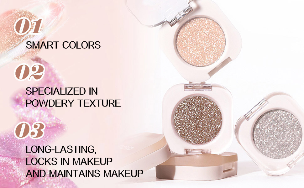  Light Brown Monochrome Glitter Eyeshadow