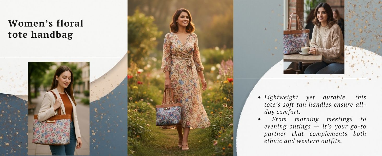 floral printed handbag