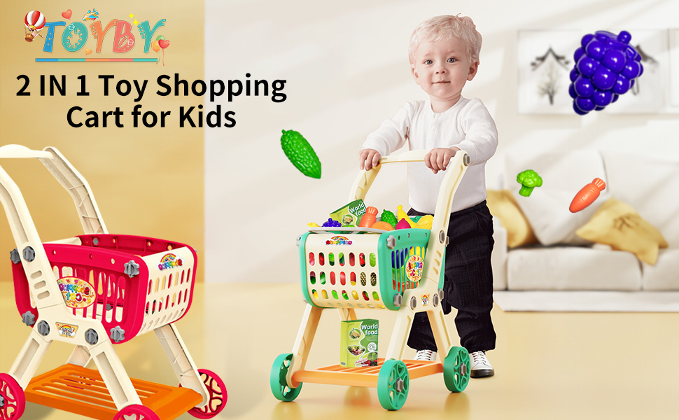 kids shopping cart shopping cart for toddlers 1-3 toy shopping cart trolley for kids