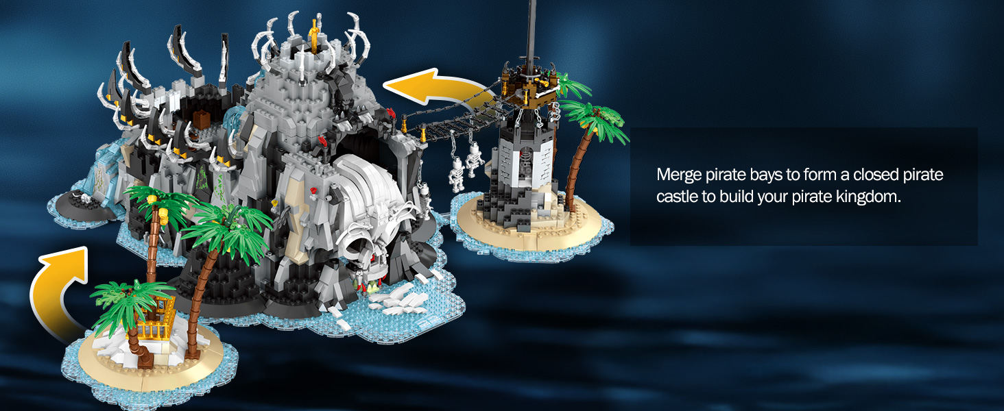 Reobrix Medieval Pirate Bay Building Set