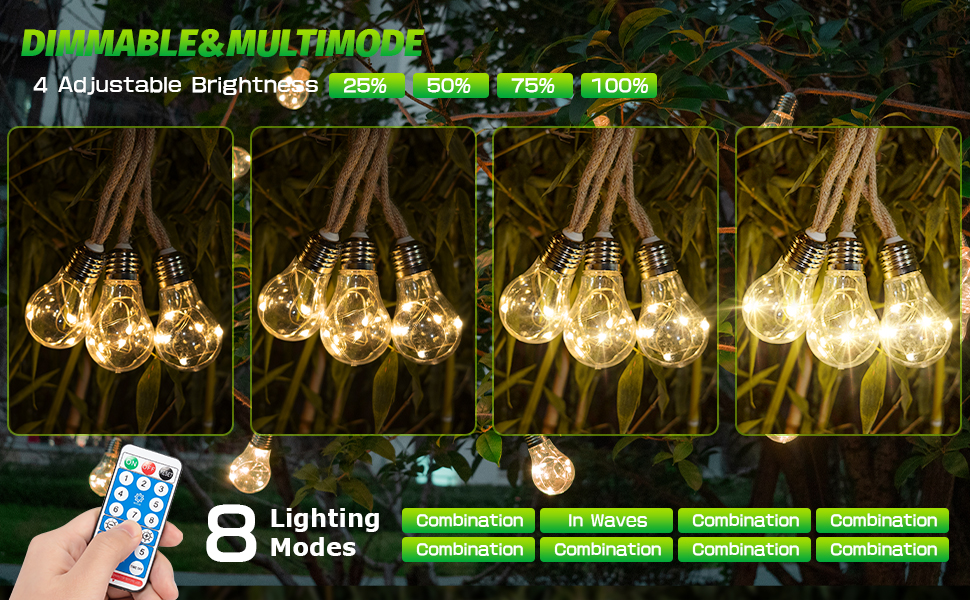 LITOHOM Solar Festoon Lights Outdoor, 9.6M/31.5FT Solar String Lights