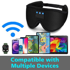 Bluetooth Sleep Mask Headphones,Blackout Sleepathy Sleep Mask Upgraded 3D Contoured Sleep Headphones