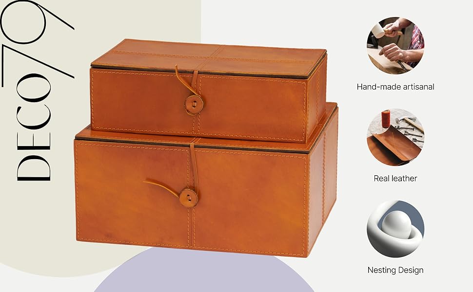 detox3箱 Deco 79 Wood Floral Box with Hinged Lid, Set of 3 8