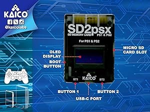 PS1 PS2 PSone Playstation Play Station Memory Card MemCard SD2PSX MXSIO Gen2 Mcboot