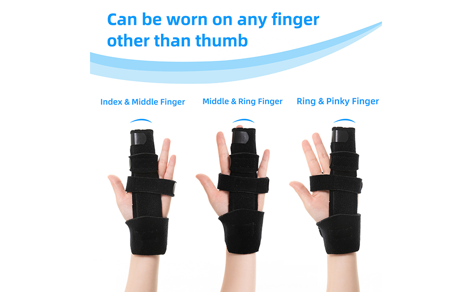 Fanwer 2 Finger Splint Trigger Finger Splint, Adjustable Length Finger