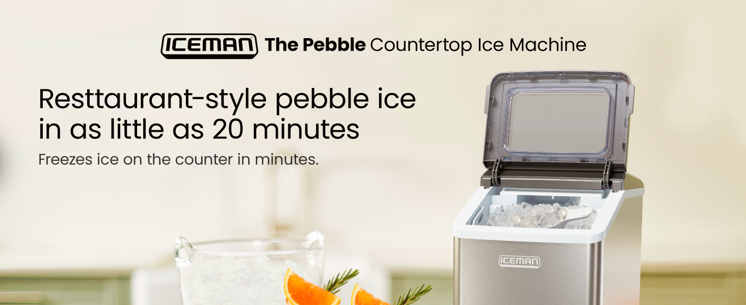 Restaurant-Style pebble ice machine 