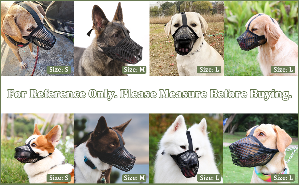 Dog Muzzle, Soft Mesh Covered Muzzles for Small Medium