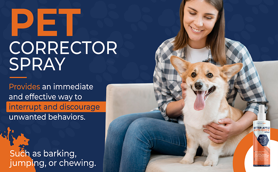 BLUECARE LABS Bitter Apple Spray for Dogs to Stop Chewing