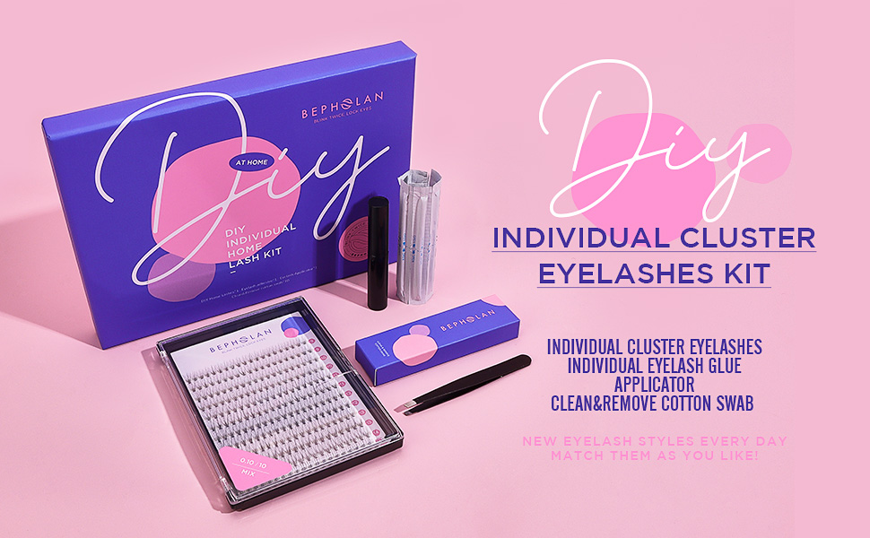 individual cluster eyelash kit