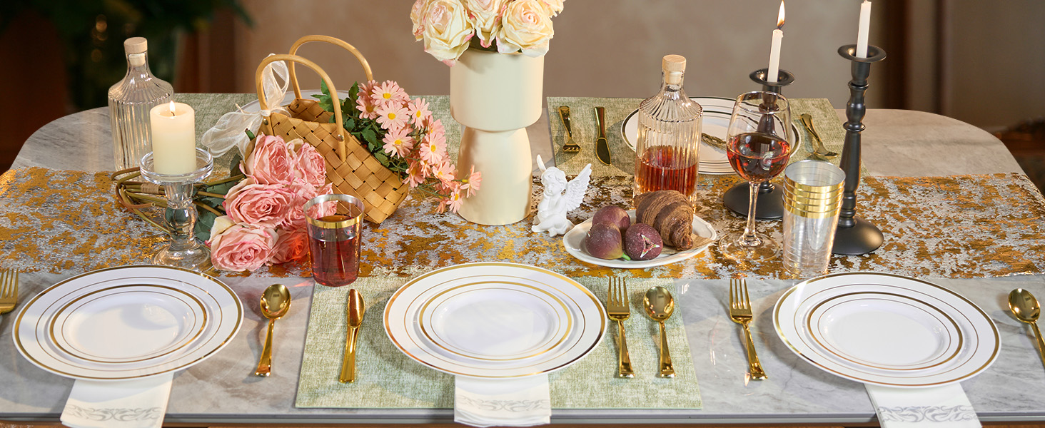 Gold Disposable Plates