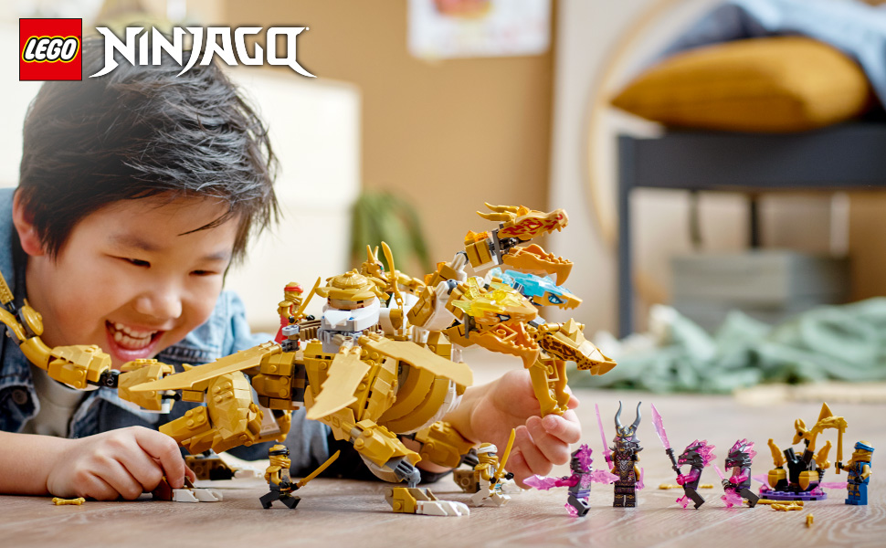 Amazon.co.jp: LEGO NINJAGO 71774 Lloyd's Golden Ultra Dragon, Toy