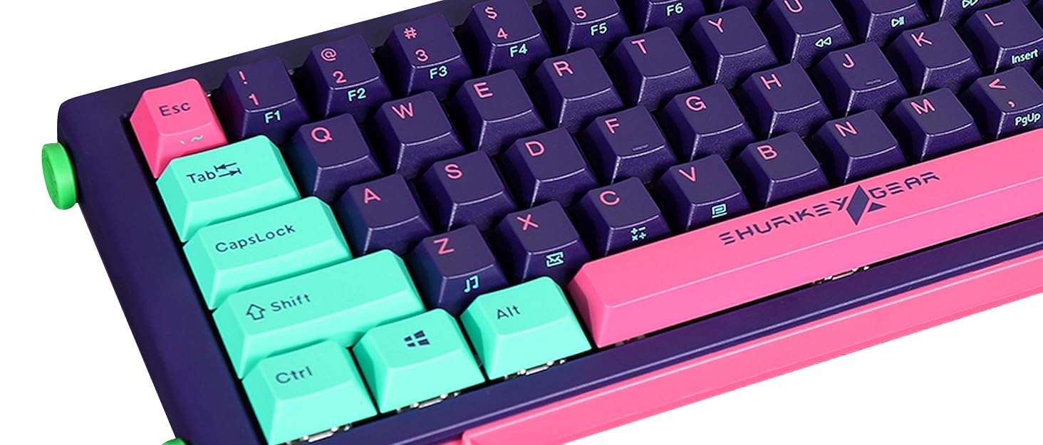 Shurikey 65 Gaming Keyboard or Wireless Mechanical Keyboard Compact 65
