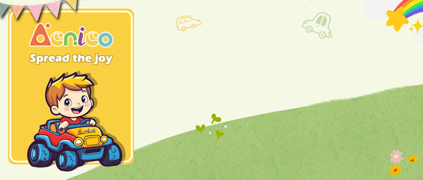 Acnico 2 Seater Kids Ride on Motorcycle, 12V Electric