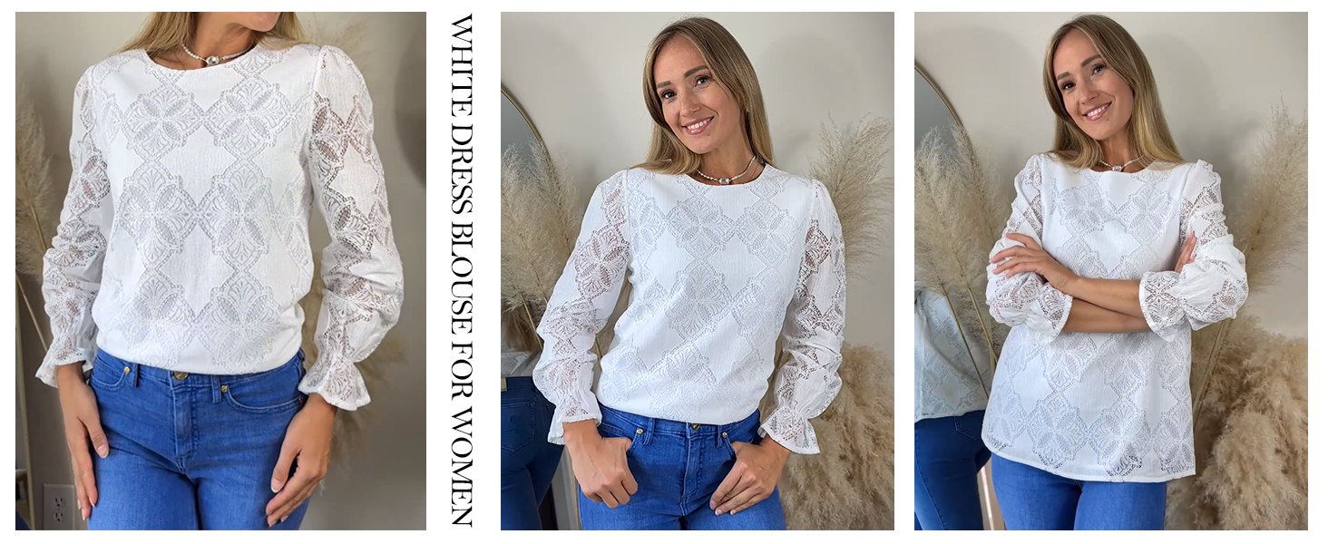 white lace blouses for women