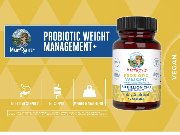 Probiotic Weight Management+ Capsules, Unflavored, 60 ct