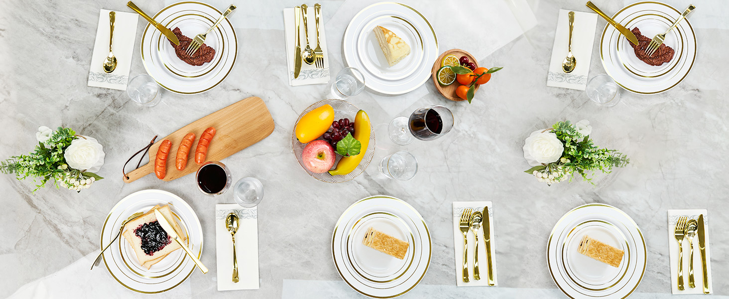 Gold Dinnerware Set