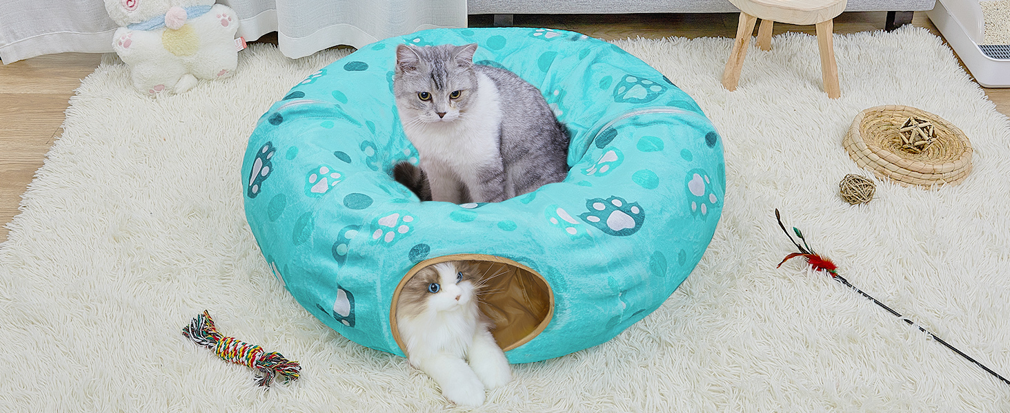 Cat Tunnel Bed, Cat Tunnels Cat Toys for Indoor Cats S