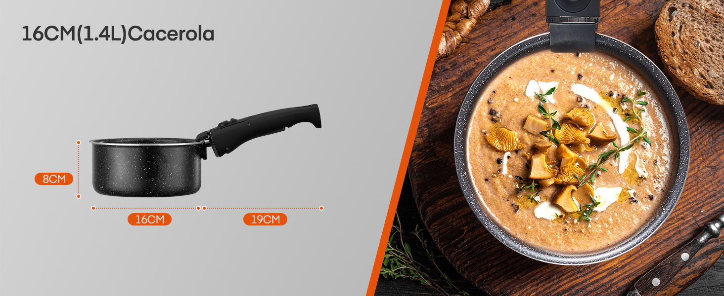 Juego de ollas y sartenes