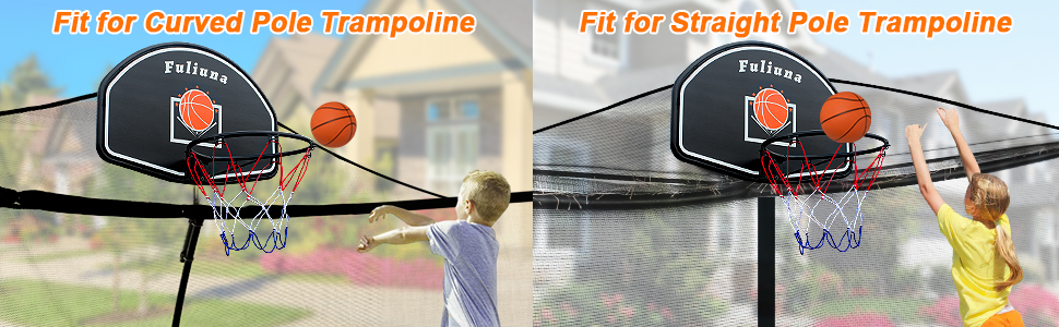 Passend für Trampoline mit geraden Stangen und gebogenen Stangen