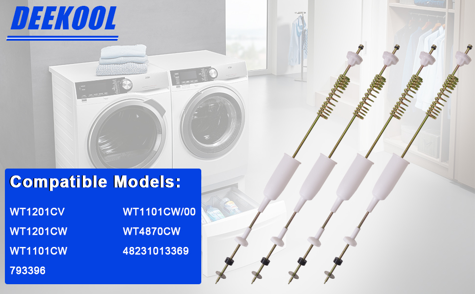 AJK72909308 Washer Suspension Rod Assembly (4Set