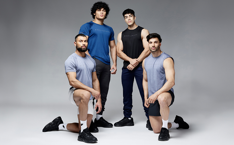  tank tops sports vests t shirts for men dry fit polyester spandex black tshirt casual active wear