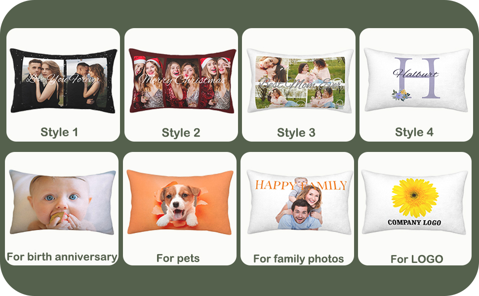 ZlQAFlF Custom Pillow Cover Personalized Photo Pillow Case