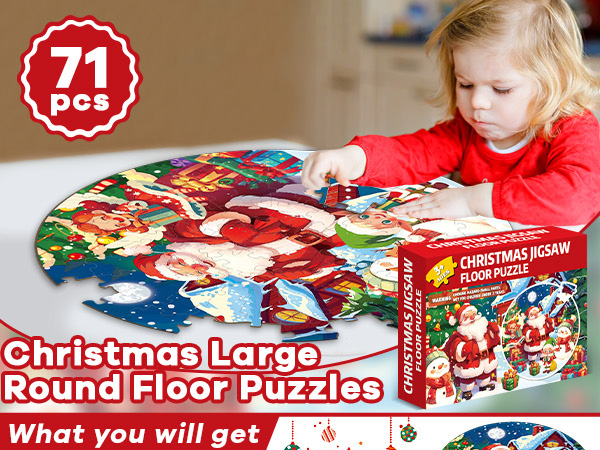 Amazon.com: ZOIIWA 22.8Inch Christmas Jumbo Floor Puzzle for