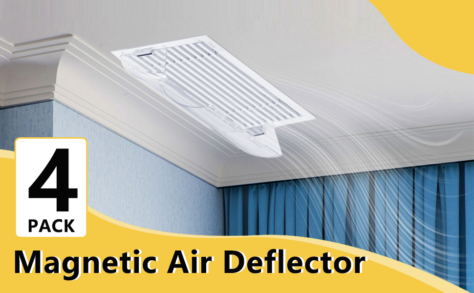 Powrocket Air Vent Deflector,10" to 14" Adjustable Air Deflector for Heat and Cool,Air