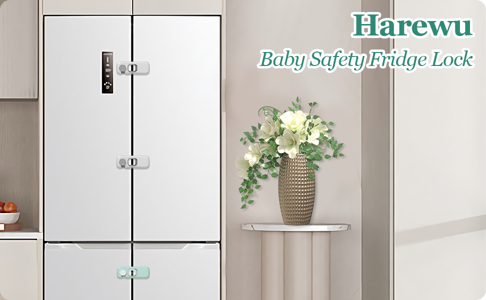 Harewu 5Pcs Kids Security Refrigerator Locks.Protective