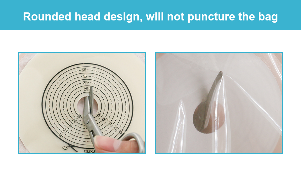 KONWEDA Ostomy Scissors Curved Blunt Tips, Small Scissors