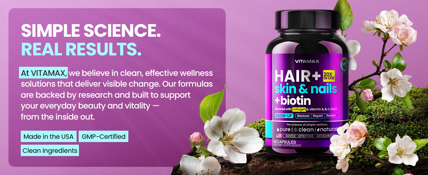 healthy hair growth supplement hair skin and nails women men