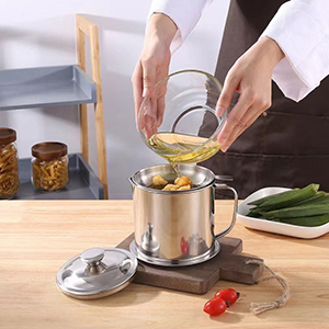 Recipiente de graxa de bacon