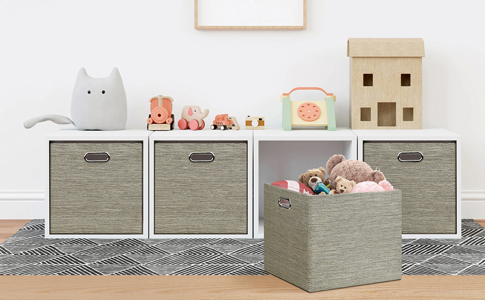 Posprica 13x15x13in Collapsible Storage Bins, Fabric