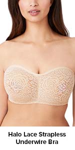 halo lace strapless bra