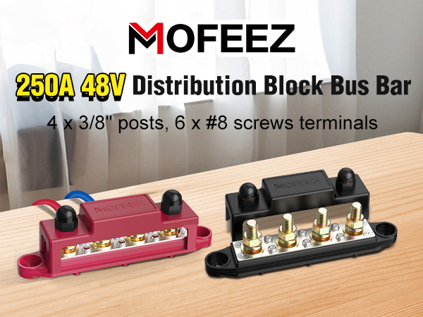 Amazon.com: MOFEEZ Power Distribution Block Bus Bar, 4 x 3/8