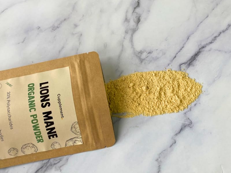 lions mane poudre powder mushroom champignon supplement cupplement superfood