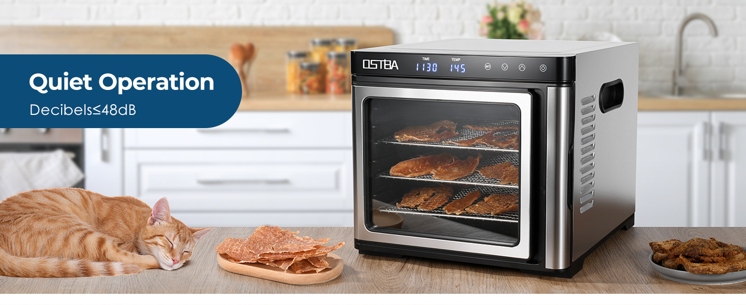 OSTBA Food Dehydrator Machine, 9 Stainless Steel Trays