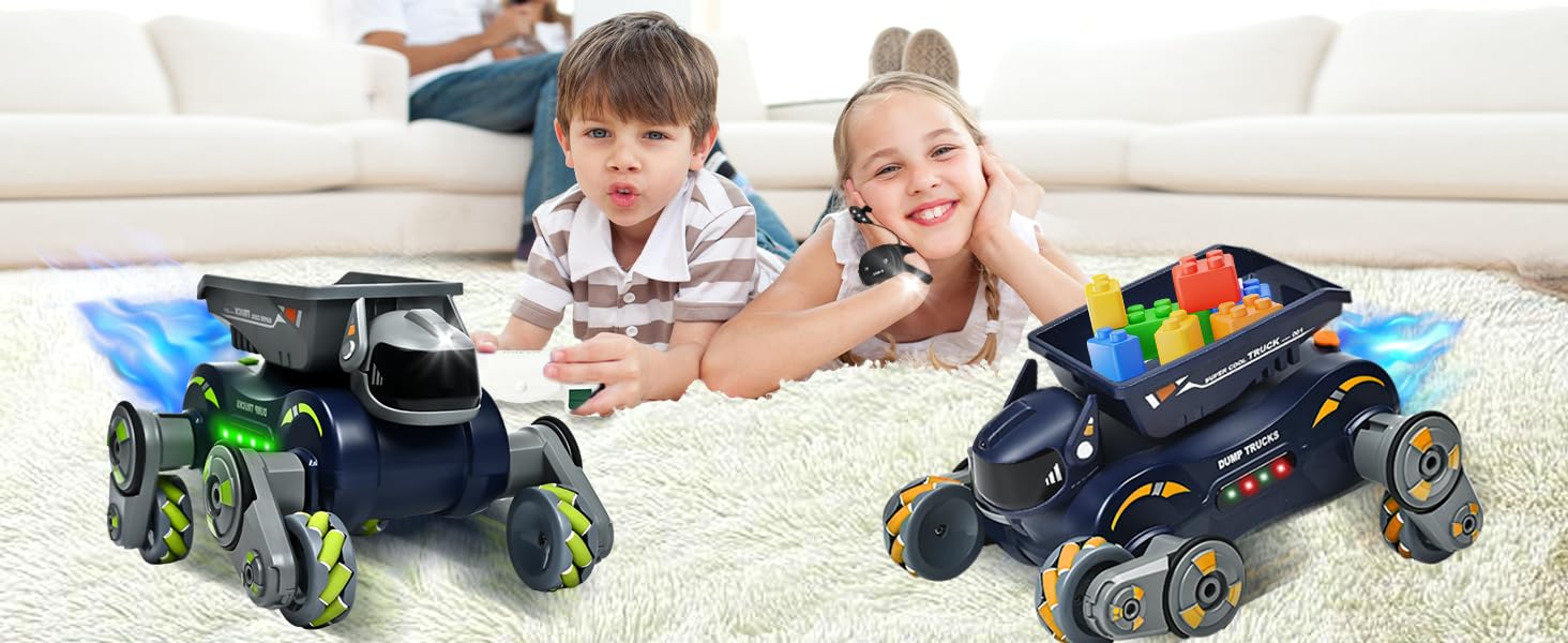 Robot Toys for Kids, RC Car Robots Dog Toys for Boys Girls, Remote Control Stunt Car Toy